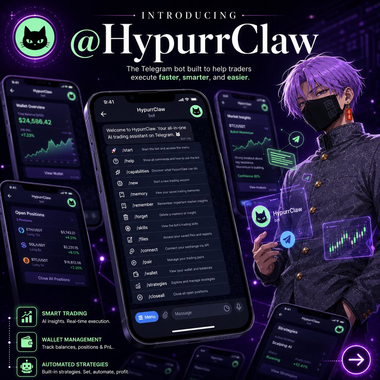 Introducing HypurrClaw – Telegram AI bot for effortless trading
